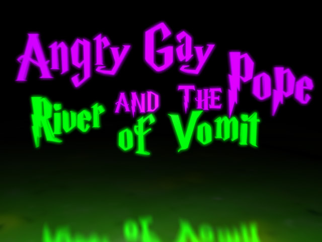 river of vomit logo harry potter angry gay pope
