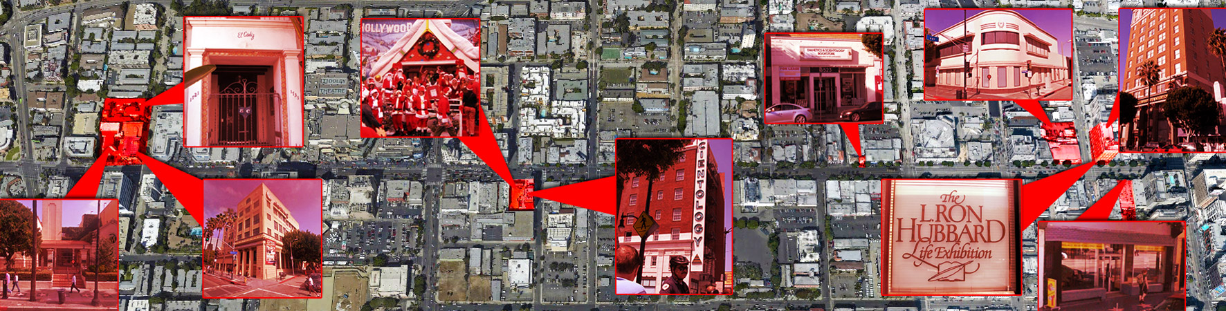 map of scientology hollywood boulevard properties