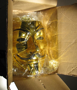 guy fawkes mask gold