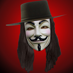 guy fawkes mas red