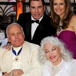 buzz aldrin and scientologist john travolta